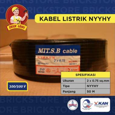 Mitsuba NYYHY HYO Kabel Listrik Serabut [2 x 0.75/50 m]