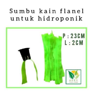 kain flanel sumbu hidroponik