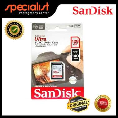 Sandisk Ultra SDXC UHS-I Card 128GB (140mbps)