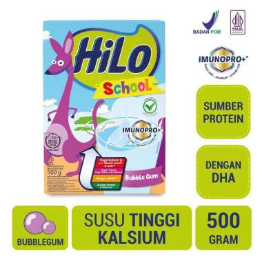 Promo Harga Hilo School Susu Bubuk Bubble Gum 500 gr - Blibli