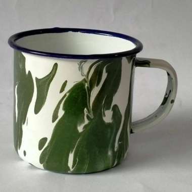 Cangkir Mug Enamel Seng Jadul Blirik 7 cm (12 pcs)