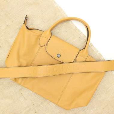 Longchamp Le Pliage Cuir Top Handle bag small