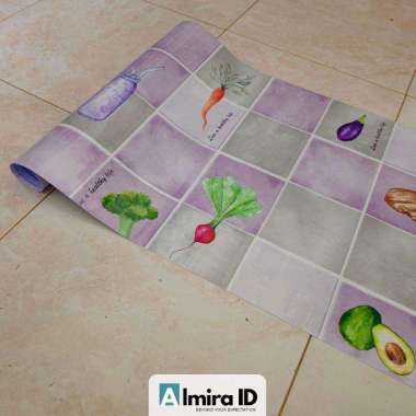Wallpaper Dinding Glossy Anti Minyak Anti air untuk Dapur / Kamar Mandi / Kulkas Aluminium Foil Taha