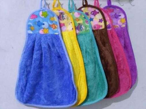 Kain Handuk Lap Tangan Polos Warna Merah