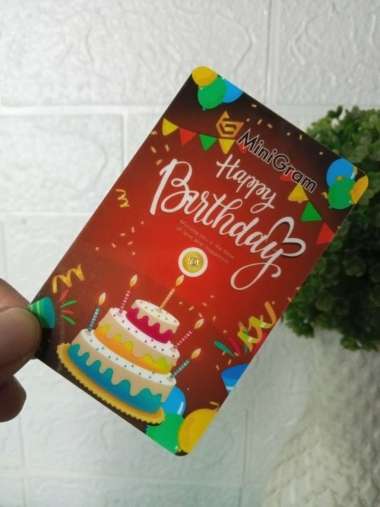 Minigram 0.005 gram Happy Birthday Red Edition Logam Mulia 24Karat Termurah Asli