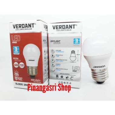 Lampu LED VERDANT 3W 3watt 3 w 3 watt Putih / Kuning Garansi Grosir Putih