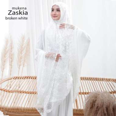 PUSAT GROSIR MUKENA DEWASA ZASKIA BROKEN WHITE