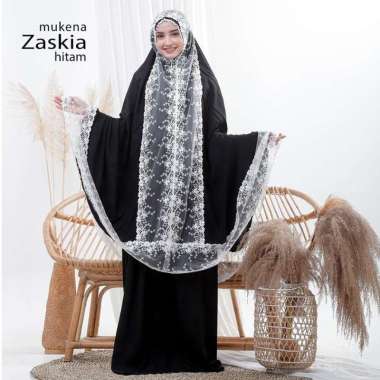 PUSAT GROSIR MUKENA DEWASA ZASKIA Hitam