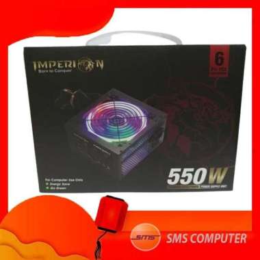 Imperion PSU 550W RGB with 6 Pin VGA Power Supply