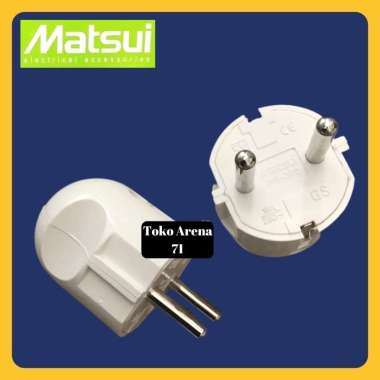Steker Arde bulat Putih MATSUI 300 Colokkan MATSUI MT300 Colokkan Bulat Arde MT-300