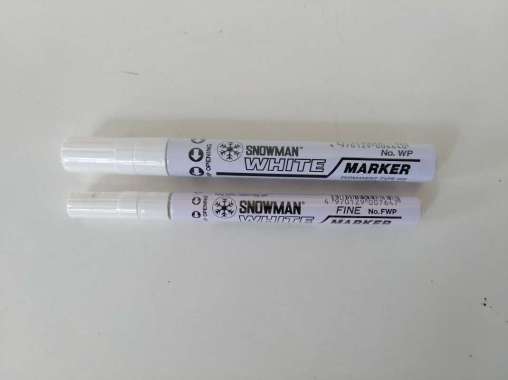 Snowman White Marker / Spidol Warna Putih Putih