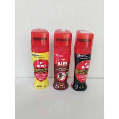 Kiwi Semir Sepatu / Instant Polish Cair 75 ml L Hitam, Coklat, Netral