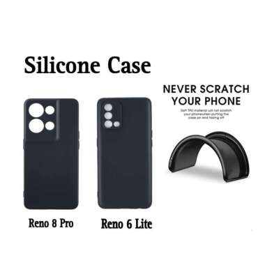 Case Oppo Reno 8 PRO 5G Reno 6 Lite PREMIERE Silicone Case Reno 8 Pro Black