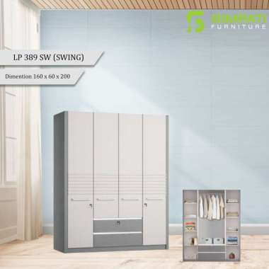 Lemari Pakaian 4 Pintu Swing Siantano LP 389 SW