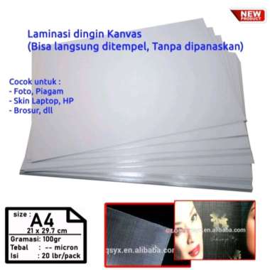 Plastik Laminasi Kanvas A4 20Lembar