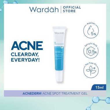 WARDAH ACNEDERM ACNE SPOT TREATMENT GEL15 ML - TOTOL JERAWAT DENGAN BHA DAN WILLOWHERB EXTRACTS