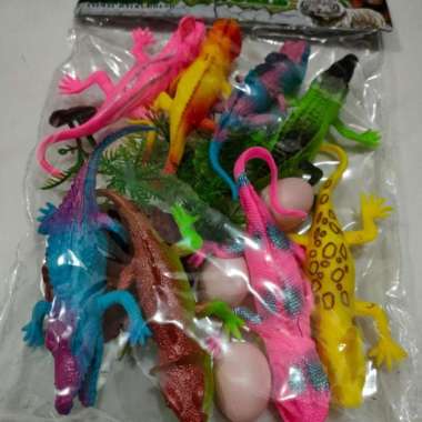 Mainan Cicak Buaya Kadal Karet Baru