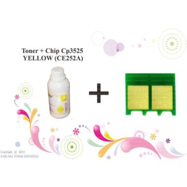 Toner + Chip CP3525 YELLOW (CE252A) Murah Kuning