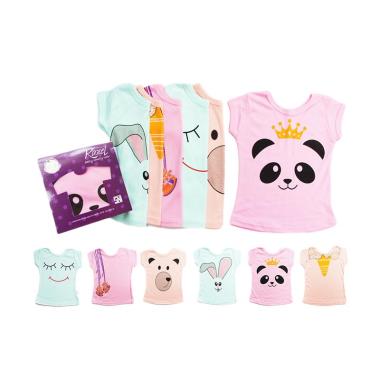 Kazel Tshirt Girl Panda Edition isi 6 pcs Kazel Tshirt Girl Panda Edition isi 6 pcs
