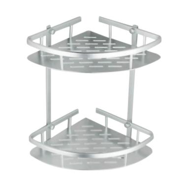 GilboyStore Rak sudut Dinding 2 Susun Aluminium