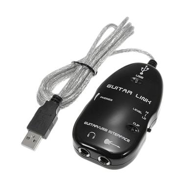 Deoclaus USB Guitar Link Cable Soundcard Recording - Black