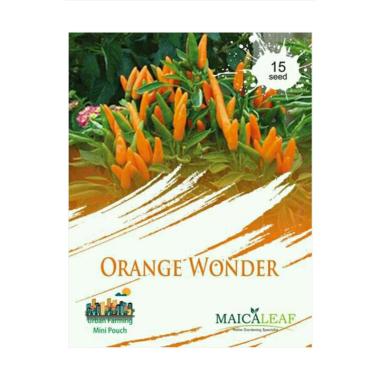 Maica Leaf Cabe Hot Orange Wonder Benih Tanaman [15 Benih]