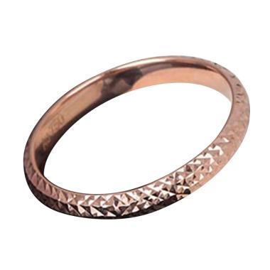 Tiaria Gold Ring Simple Sparkle Mesh Rose Gold 18K