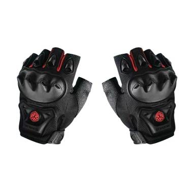 Scoyco MC29D Half Finger Sarung Tangan - Hitam Merah