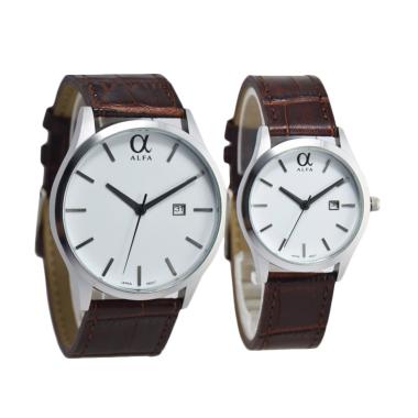 Alfa D45H17055010CCKTSP Couple Edition Jam Tangan Pasangan - Brown