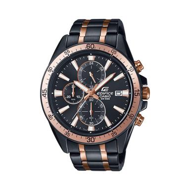 CASIO Edifice EFR-546BKG-1AV Jam Tangan Pria - Black Rose Gold Rose Gold