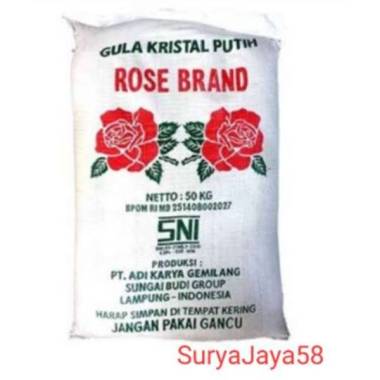 Gula Karungan Rosebrand 50kg | Gula Putih Rosebrand karungan 50kg- SuryaJaya58