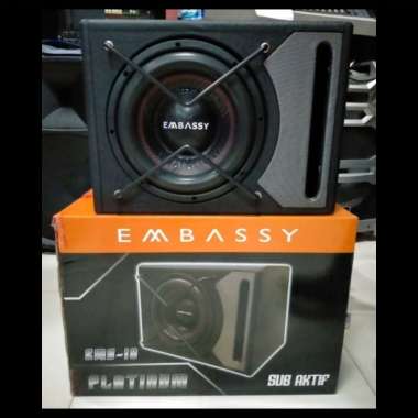 subwoofer aktif 10" basstube embassy ems-10 platinum