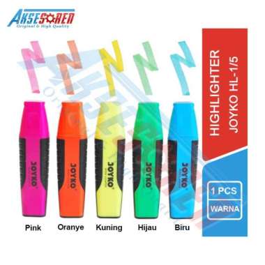 Highlighter Penanda Warna Joyko [HL-1/5] / Spidol Marker Turqoise Pastel
