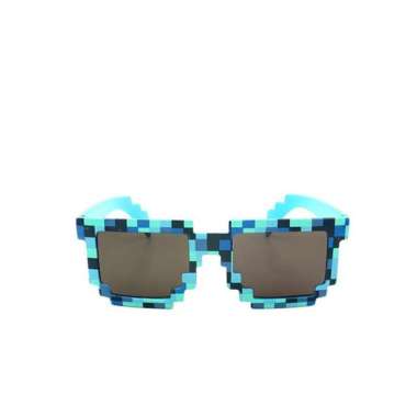 Hamlin Twinx Kacamata Anak Model Pixel Minecraft Mosaics UV400 Frame Material PC ORIGINAL - Blue Blu