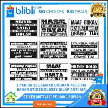 Nasya Gaulcomp Wall Sticker Stiker Motivasi Inspirasi Pejuang Rupiah Kata Mutiara Wise Words Kata Bi