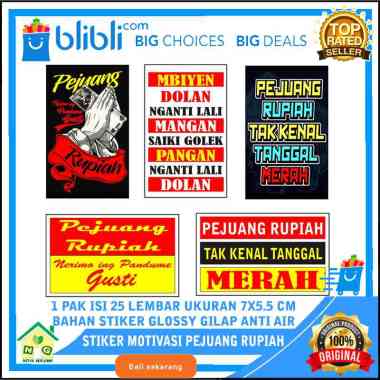 Nasya Gaulcomp Wall Sticker Stiker Motivasi Inspirasi Pejuang Rupiah Kata Mutiara Wise Words Kata Bi