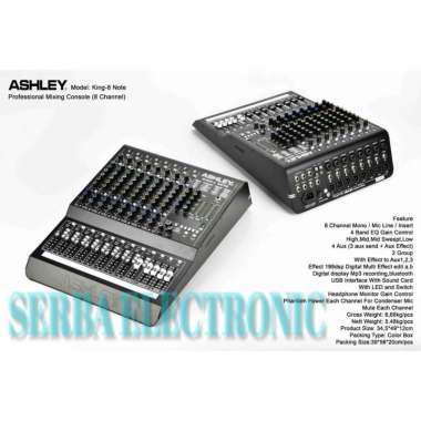 Mixer Ashley King 8 Note Original 8 Channel Interface USB - Bluetooth