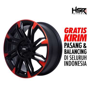 Mobil avanza calya brio yaris Use HSR SIRIUS ring 16 Semi Matte Black/Red Coating