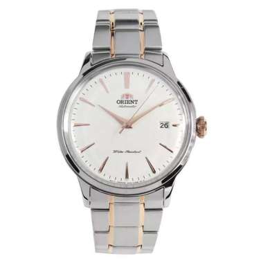 Orient RA-AC0004S10B Bambino Jam Tangan Pria Stainless Steel Silver Rosegold