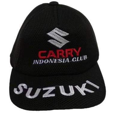 Mulyocreative Topi Logo Suzuki Topi Suzuki Topi Jaring Logo Suzuki - Hitam / 1 Pcs