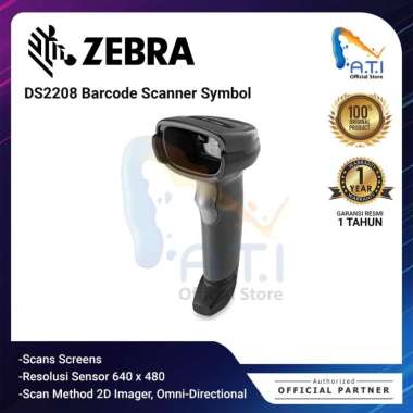ZEBRA Barcode Scanner Symbol DS2208 Scanner Barcode DS 2208 1D 2D USB