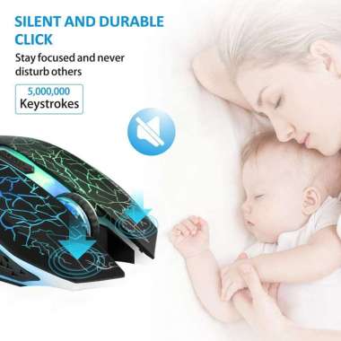 Mouse Game - Mouse Wireless Game - Mouse Gaming Wireless Dengan 6 Tombol - Mouse Wireless - Gaming M