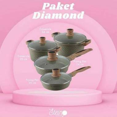 STEIN COOKWARE PAKET DIAMOND SERIES SET PANCI ORI 100% Multicolor