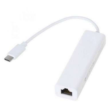 USB TYPE C TO RJ45 ETHERNET LAN ADAPTER - PUTIH