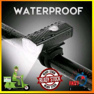 Lampu Led Sepeda / lampu senter LED cree 300LM USB Rechargeable