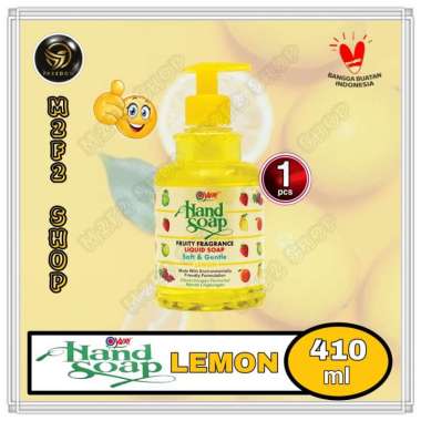 Yuri Hand Soap Aroma Lemon Botol Pump - 410 ml (Kemasan Satuan)