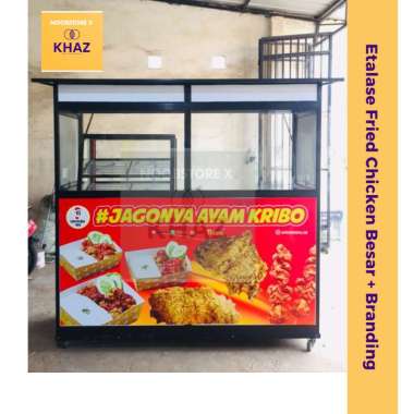 Etalase Fried Chicken Alumunium / Booth Fried Chicken