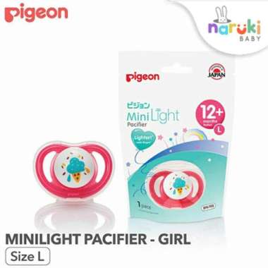 Pigeon Minilight Pacifier Boy Girl Unisex Empeng Bayi Size L utk 12M+ Girl