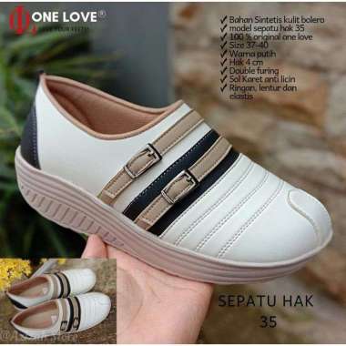 Sepatu wanita terbaru,Sepatu Wanita Wedges Casual One Love Ori Hak Tinggi Sedang Murah Bagus Awet Be
