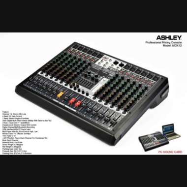 Mixer Ashley MDX 12 MDX12 12 channel 3 Aux